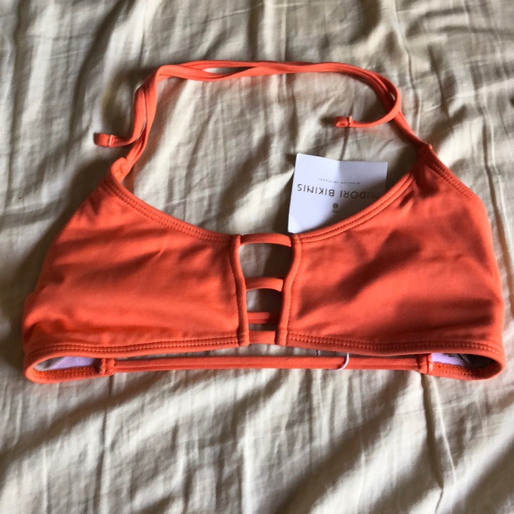 NWT Midori orange May Los bikini top